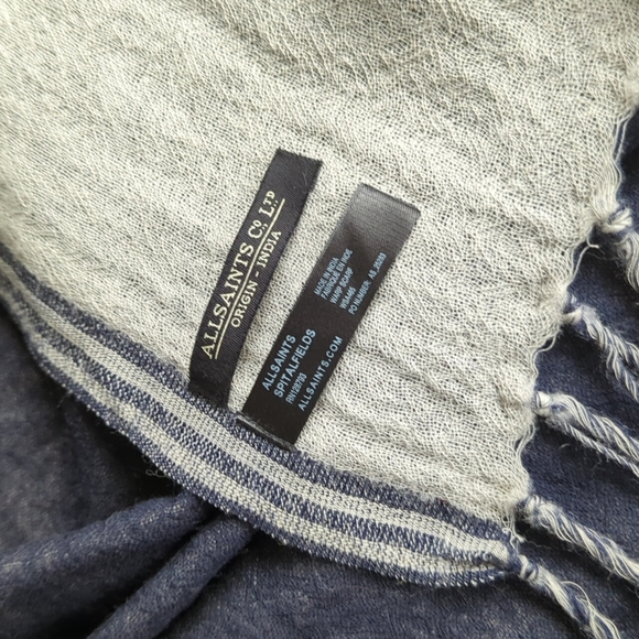 NWOT - All Saints Double Faced Wool Scarf - Picture 3 of 9